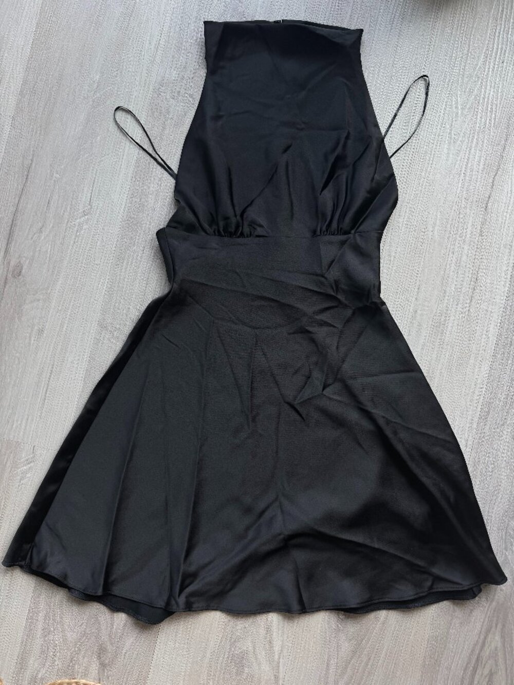 Zara Satin Mini Dress | Black | NWT | Size XS - Picture 9 of 13